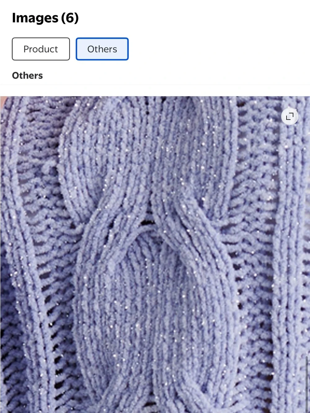 Justice Lavender Cable-Knit Cropped Sweater